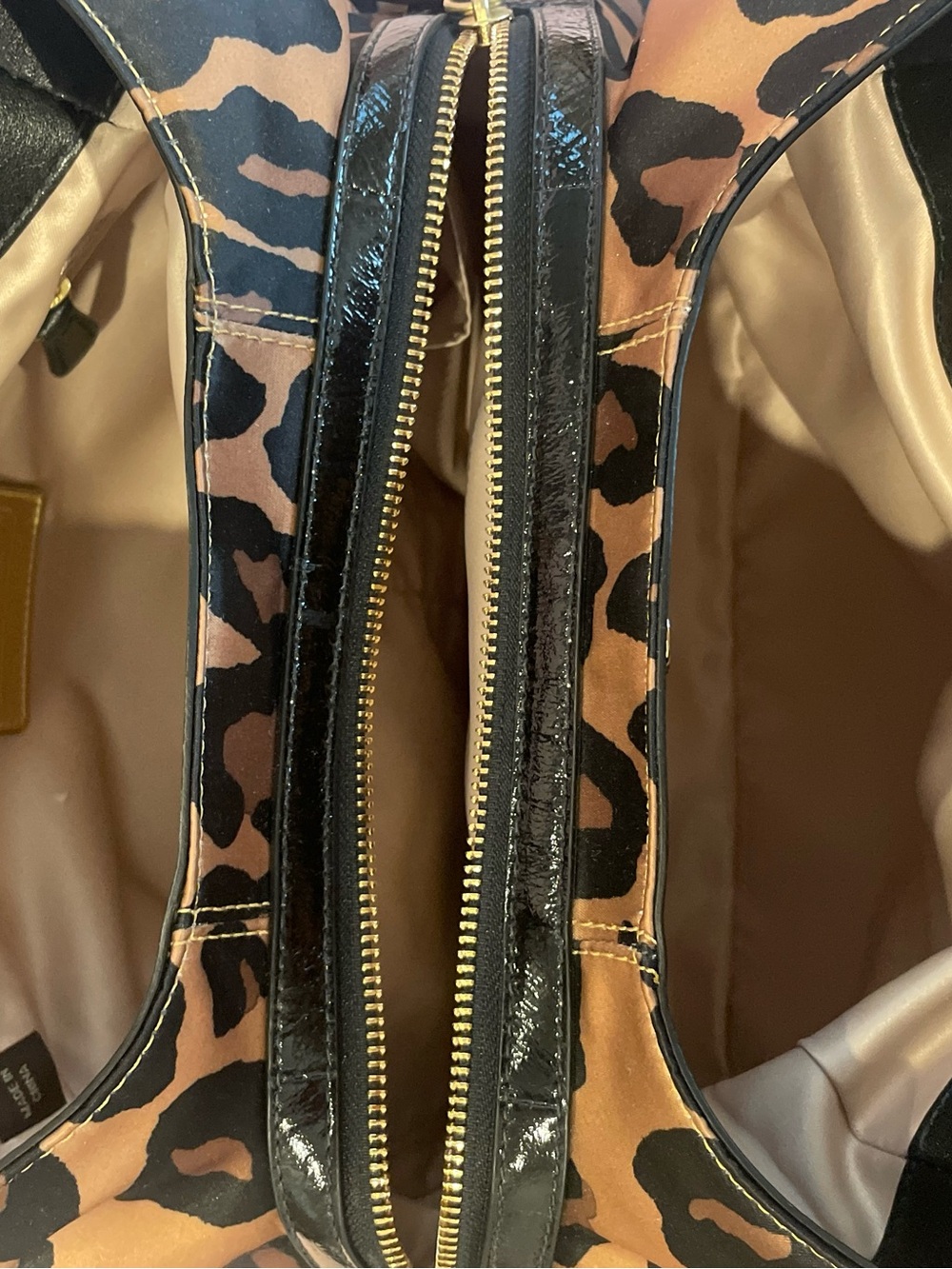 Coach Leopard-Print Hobo in Brown & Black with Gold Hardware - Picture 8 of 9